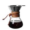 TLXT Wood Chip Glass Coffee Sharing Pot