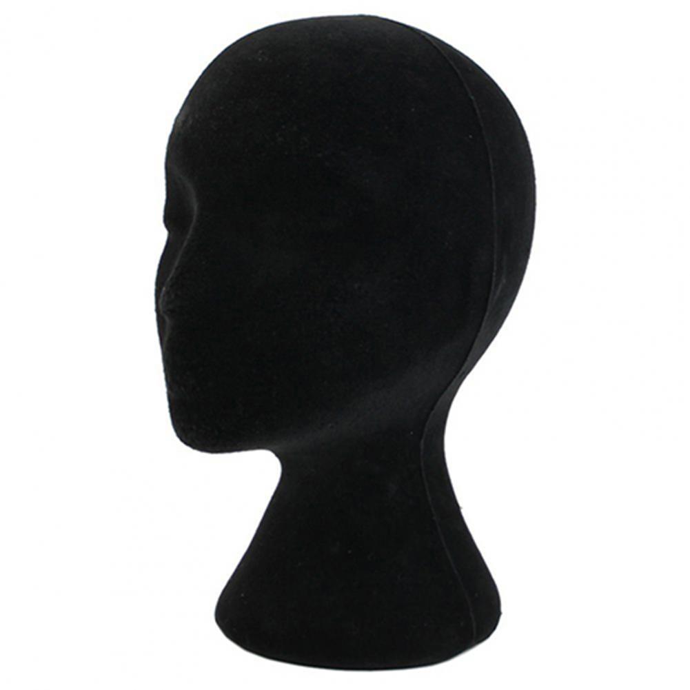 Black Foam Mannequin Model Head Model Foam Glasses Display Stand Manikin Head Hat Wig Display Stand Jewelry Display Rack