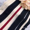 Soft, Elastic Knitted Tape with Widened Stripe for Clothing Accents and Decoration