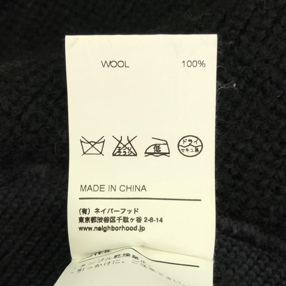 Neighborhood Wool Long Sleeve Knit M Black Sweater Men's Used