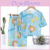 Cartoon Dinosaur Kids Sleepwear Set With Breathable Cotton Silk For Summer Comfort