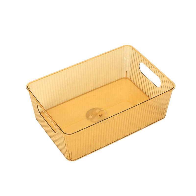 Transparent PET Storage Box for Refrigerator & Desktop Organizing: Ideal for Stationery, Books, Cosmetics, and More.