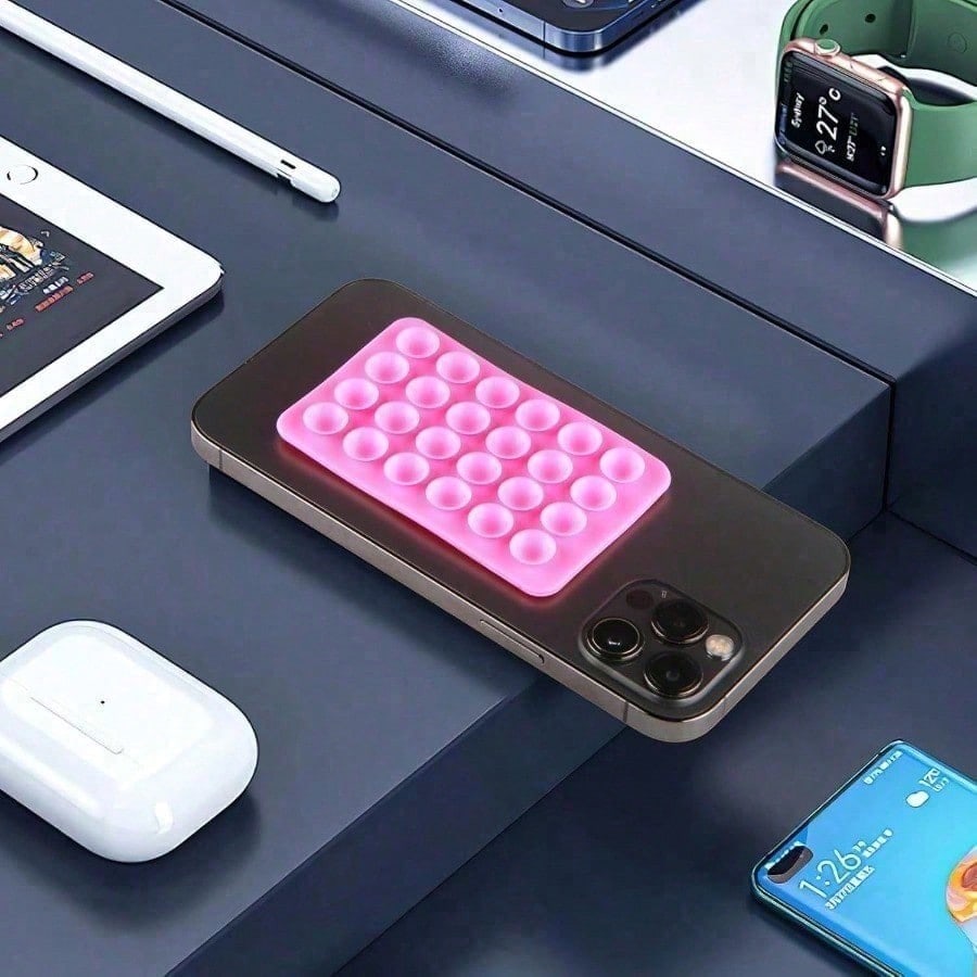 Silicone Suction Cup Phone Holder,Double Sided Suction Holder Back Of Phone Multifunctional Sticky,Anti-Slip Hands-Free
