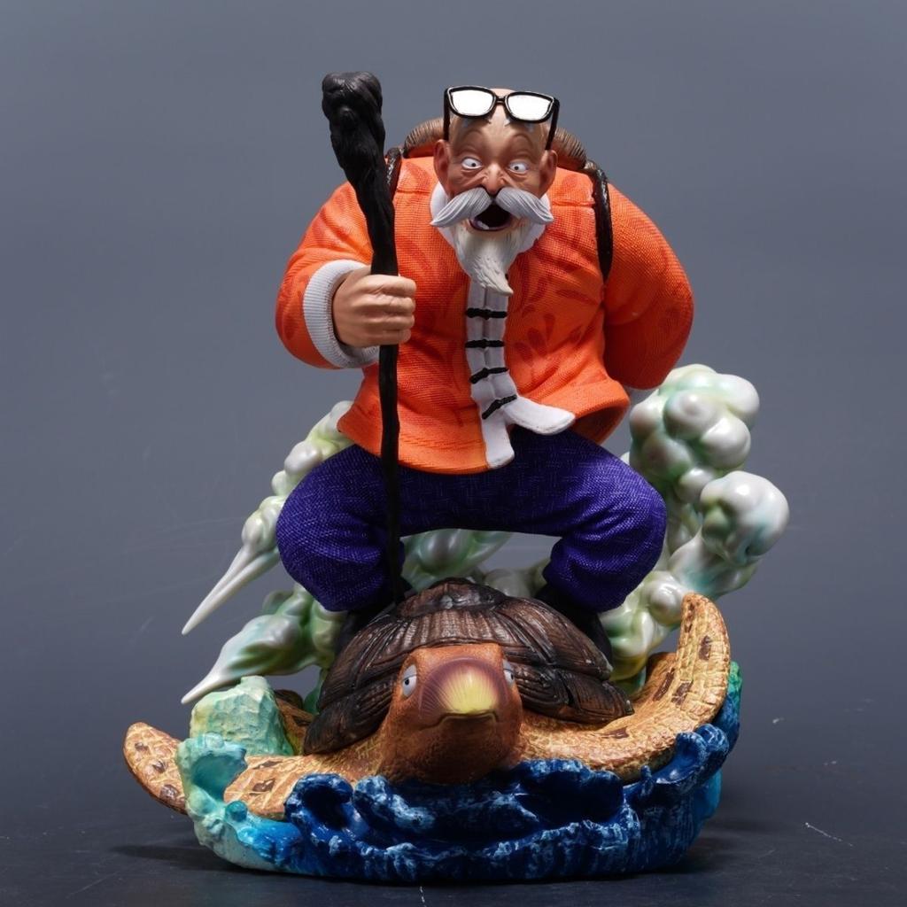 LS Master Roshi Vaub Kib Dragon BallZ 9.05Inch/23cm Can Be Move PVC Provocation Figure Playthings Khoom Plig Rau Cov Kiv Cua Anime