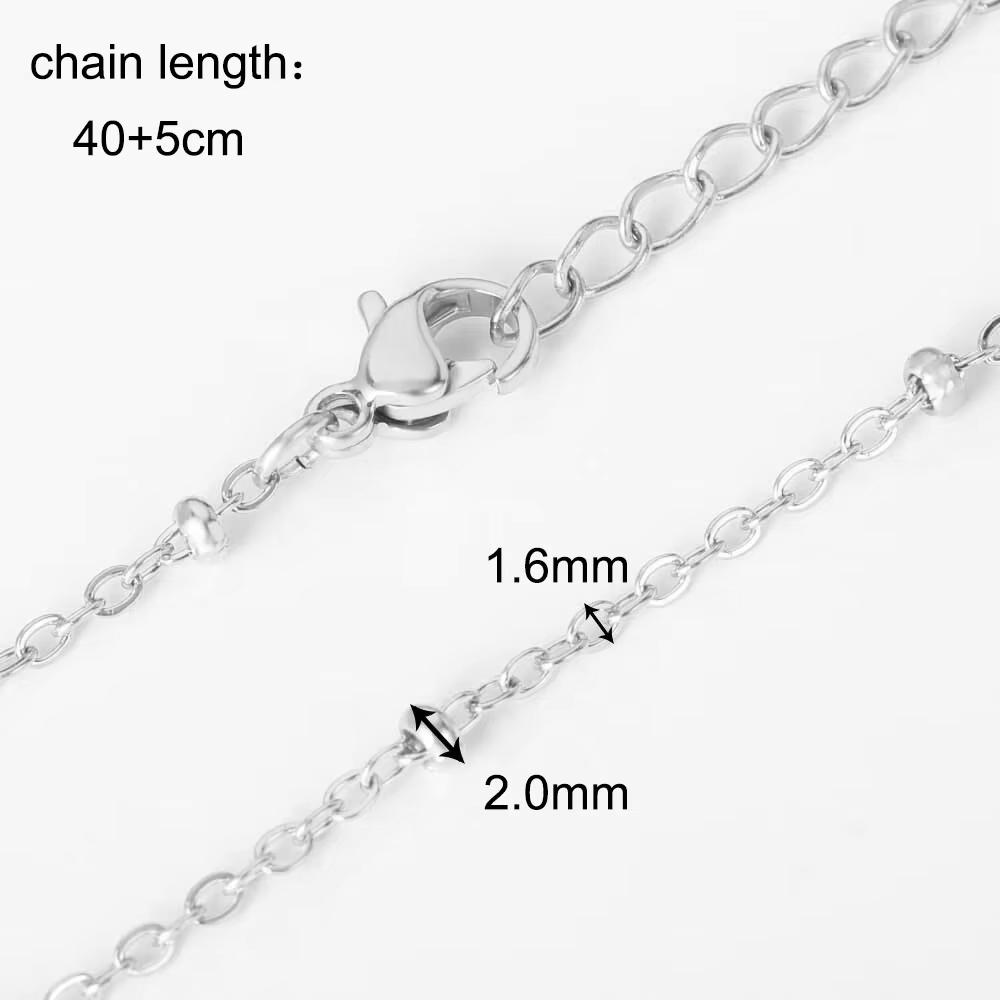 10pcs/Lot 45cm Stainless Steel 304 Link Necklace For Women Jewelry Making Accessories Diy Handmade Supplies Golden Silvery Chain