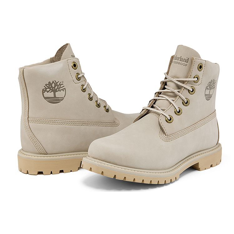 Timberland Cizme britanice de 6 inch, durabile, care absorb șocurile, care cresc înălțimea, cizme pentru femei, gri deschis A2M2SW