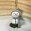 Wooden Wall Hanging Ornament Cartoon Christmas Tree Pendant Christmas Snowman Doll  Home