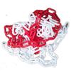 Cadena de Seguridad de Plástico Roja y Blanca