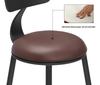Retro American Solid Wood & Iron Bar Stool with Backrest
