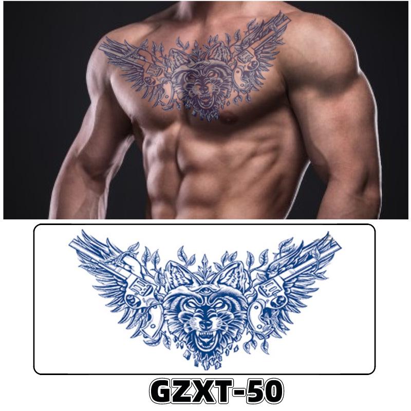 Waterproof Herbal Semi-Permanent Flower & Wings Sleeve Tattoo Sticker