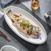 20-inch Oval White Porcelain Steaming Fish & Serving Platter
