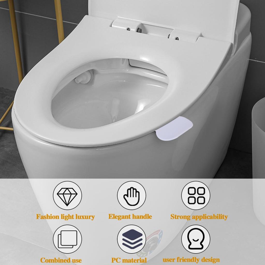 Toilet Seat Lifter,2 Pack Self Adhesive Toilet Cover Lifter Sticky Toilet Lid Raise Lifter Handle Avoid Touching Toilet Lid Handle Toilet Lift Tools