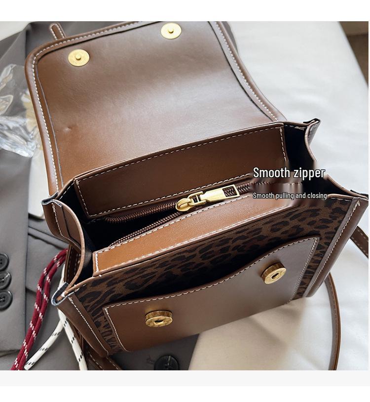 Women's Versatile Leopard Print Backpack - Fashionable Single Shoulder or Crossbody Bag