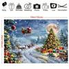 2D Winter Schnee Wald Weihnachten Party Fotografie Hintergrund