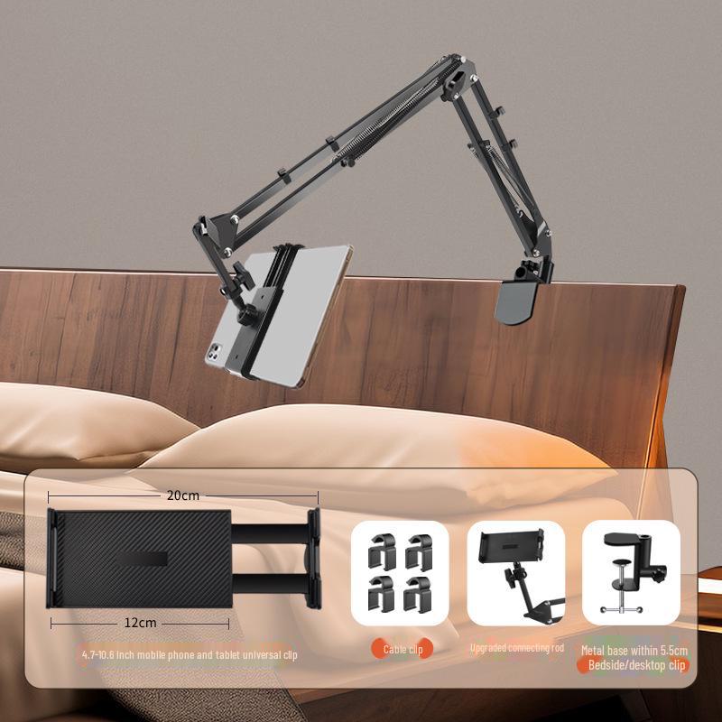 

Ленивый держатель для мобильного телефона и планшета: Подходит для iPad, кровати, рабочего стола; Складная консольная конструкция для съемки сверху и использования у кровати.