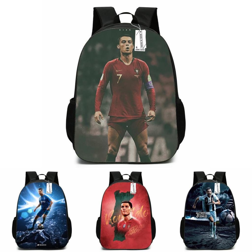 Cr7 Cartoon School Backpack Oxford Fabric Breathable Lightweight For Elementary Students Classroom
