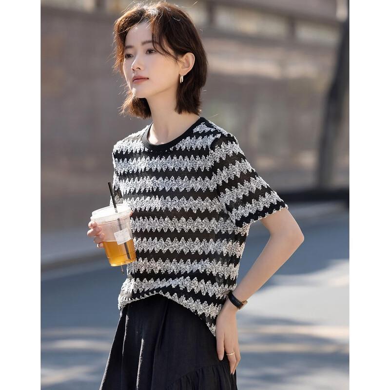 

Demana Retro Stripe Short Sleeve T-shirt XL