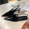 Fashion Retro Rome Sandals New Summer Fashion Shallow Pointed Toe Flats Women Sandals Back Empty Ladies Street Style Low Heel Shoes