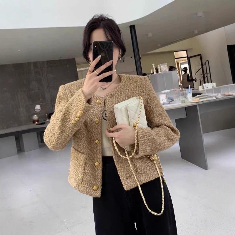 Nouveau Haut Femme French Xiaoxiang Haute Qualité Mode Polyvalent Mignon Qin Mode Veste Courte Tendance