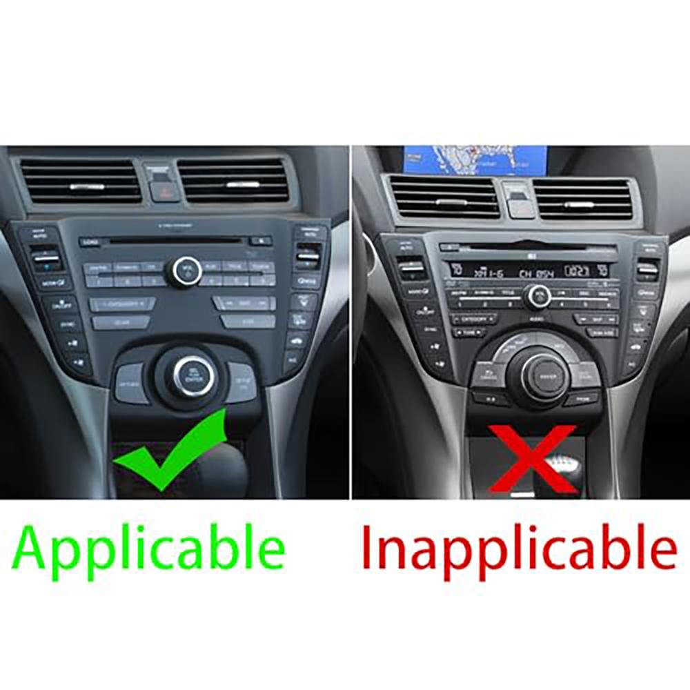 For Acura TL 2009-2014 LHD Center Console CD Panel Trim Sticker Black Carbon Fiber Cover Interior Accessories Upgrade Decor