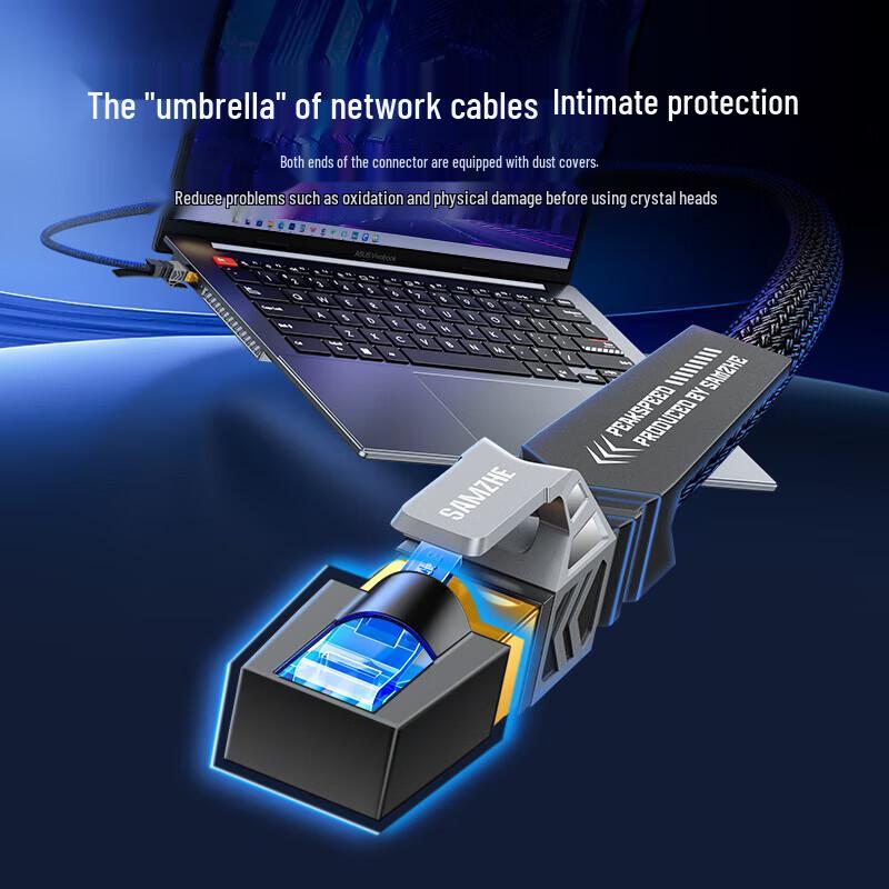 SHAN ZHE CAT8 High-Speed Braided Ethernet Patch Cable