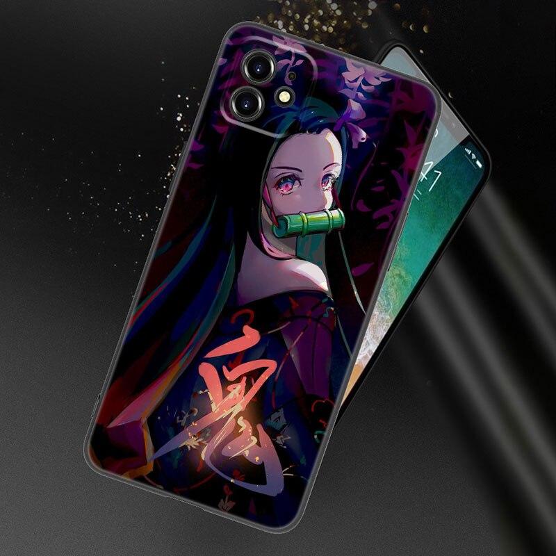Demon Slayer Kamado Nezuko Anime Phone Case For Apple iPhone 13 12 Mini 11 Pro XS Max XR X 8 7 6S 6 Plus SE 2022 2020 5S 5 Cover