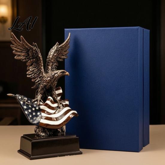 Strength Symbol for Reception Desk 250th Anniversary USA Eagle Statue Patriotic Resin Bald Figurine Independence Day Gift 1776–2026 250