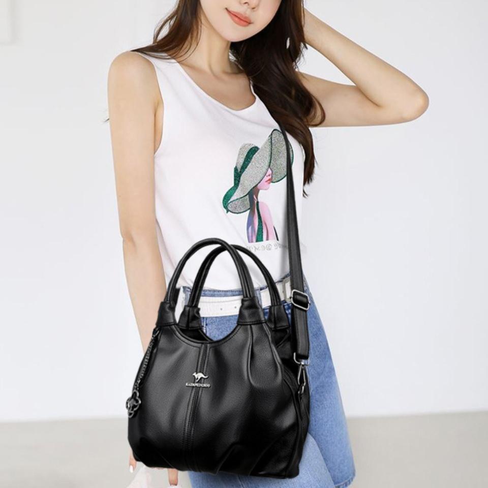 Designer Brand Top Quality Soft PU Faux Leather Casual Tote Bags for Women Handbag Luxury Female Shoulder Crossbody Bag