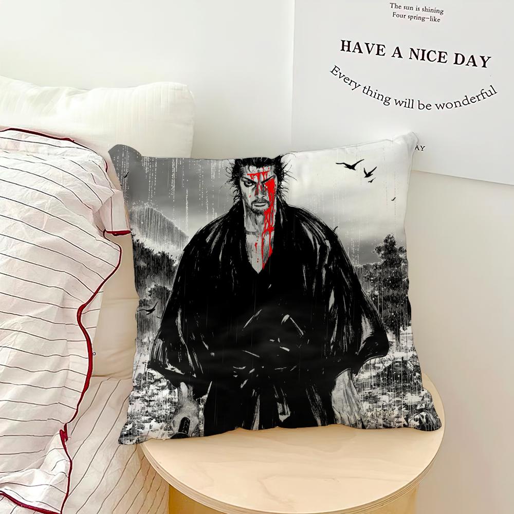Manga Vagabond Cool Pillow Case Sofa Living Room Bedroom Headboard Backrest Cushion Square Cushion Nap Time