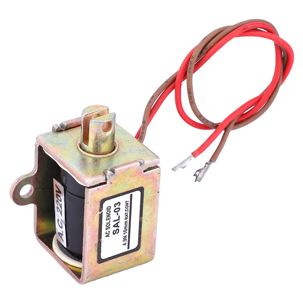 Push Pull Actuator All Copper Coil Electromagnet for Industrial Automation 4.9N 10mm Stroke 220VAC