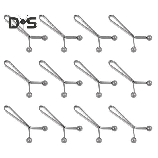 12Pcs Head Scarf Fixing Clip Heavy Duty Metal U-shaped Clip Multi-functional Women Shirt Sleeve Jeans Pants Clip Buckle Clothing Accessories