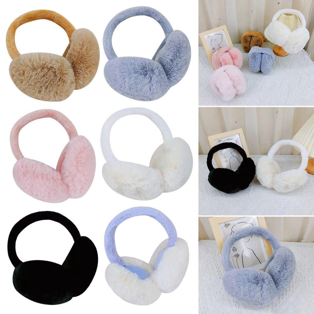 

Утеплители для ушей, защита от холода, складные наушники, мягкие плюшевые наушники, зимние теплые наушники из искусственного меха