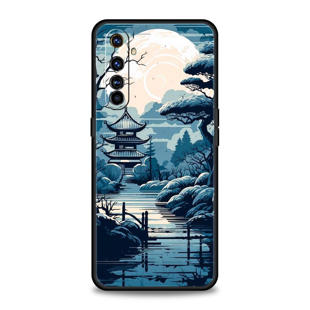 For Realme GT Neo 2 3 3T 5 Phone Case For Realme 12 11 5G 10 9 8 5G 7 6 GT5 GT3 GT2 Pro C21 C11 C25 C35 Cover Japanese Landscape
