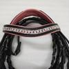 Leather Padded Comfort Bridle with Pink Color Stone & Padding Dressage Bridle .