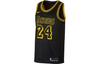 Jersey NBA Lakers City Edition Basketballtrikot Herren Schwarz Gelb AJ6432-011