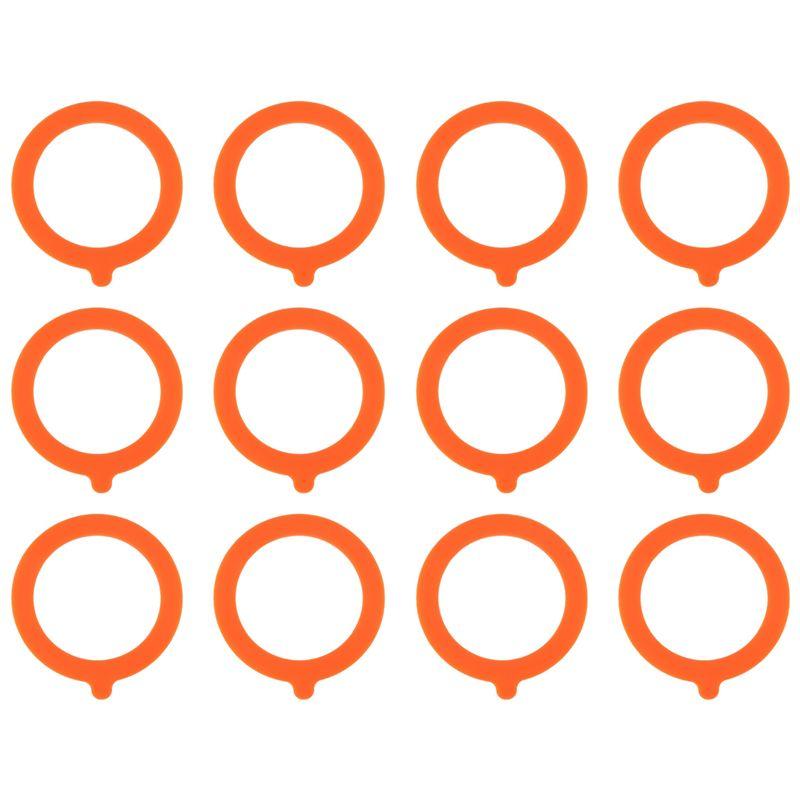 ABWR-12 Pack Silicone Replacement Gasket, Airtight Rubber Seals Rings For Mason Jar Lids, Leak-Proof Canning Silicone оранжевый
