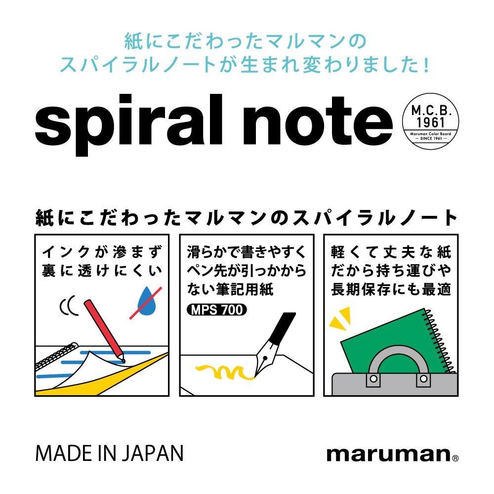 Maruman Spiral Ring Notebook, 6mm Horizontal Ruled, B5, Blue, 10 Count, N641A-02