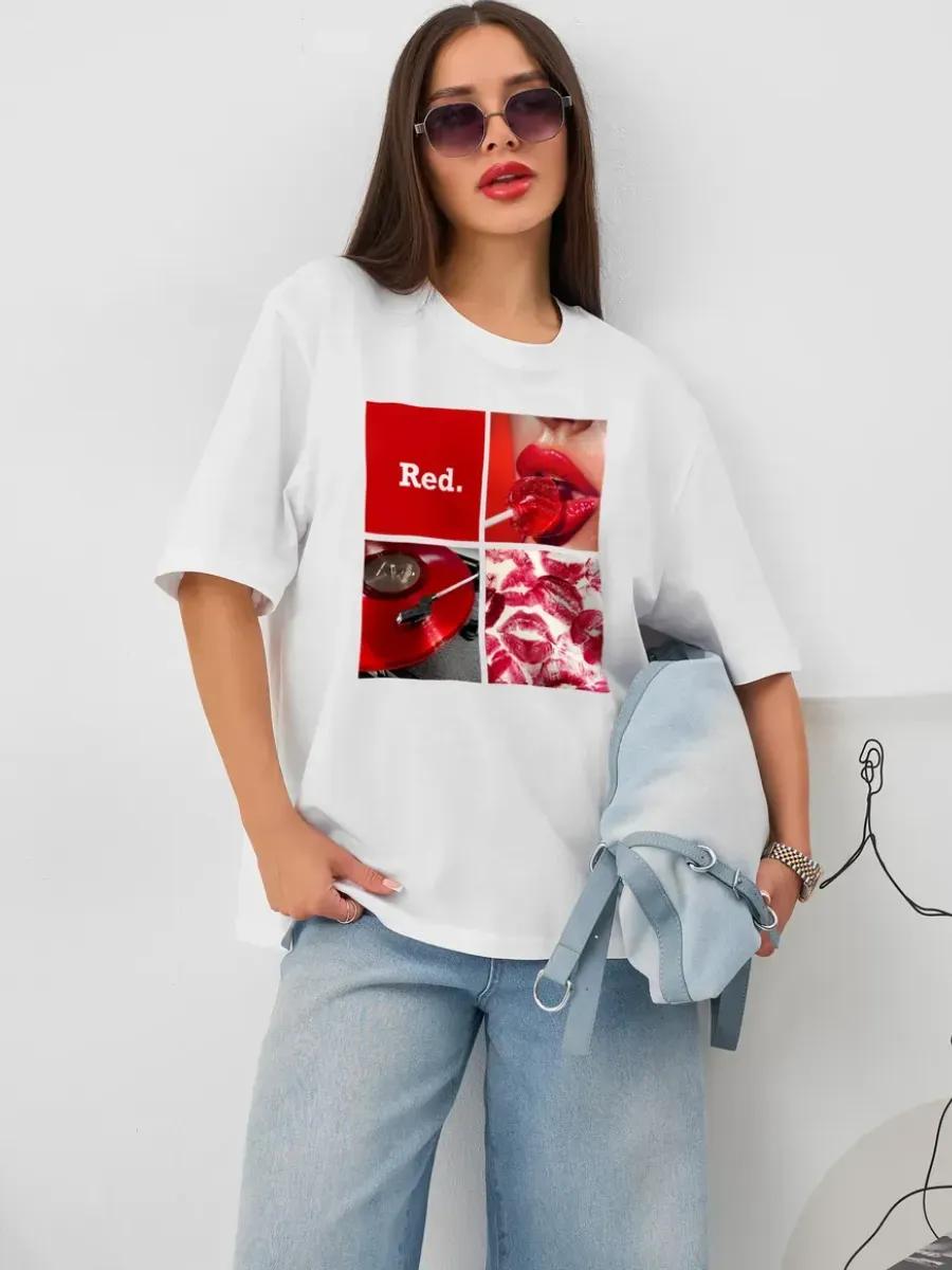 Cotton oversized T-shirt with Tesla Cybertruck print S