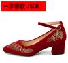 FHC Embroidery Flower Bride Wedding Shoes,Women Pumps,Rhinestone Ankle Strape High Heels,Pointed Toe,Wine-red,Dropship