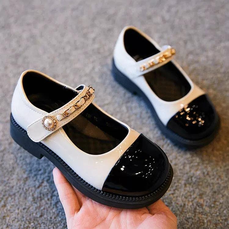 Girls shoes children princess small leather shoes 2025 new single shoes foreign style girl treasure spring soft sole Mary Jane
