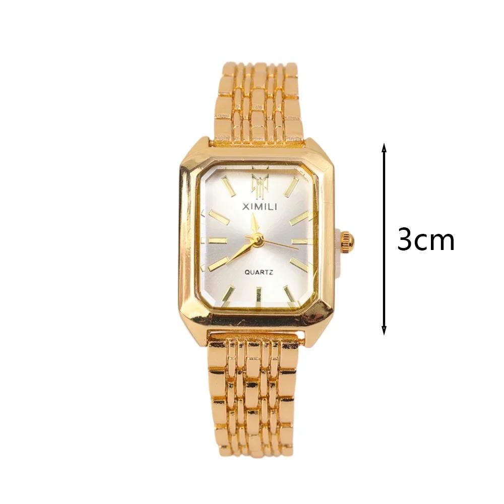 Women Fashion Square Watches Silver Stainless Steel Strap  Luxury Man Quartz Wristwatches Qualities Female Roman Scale Clock