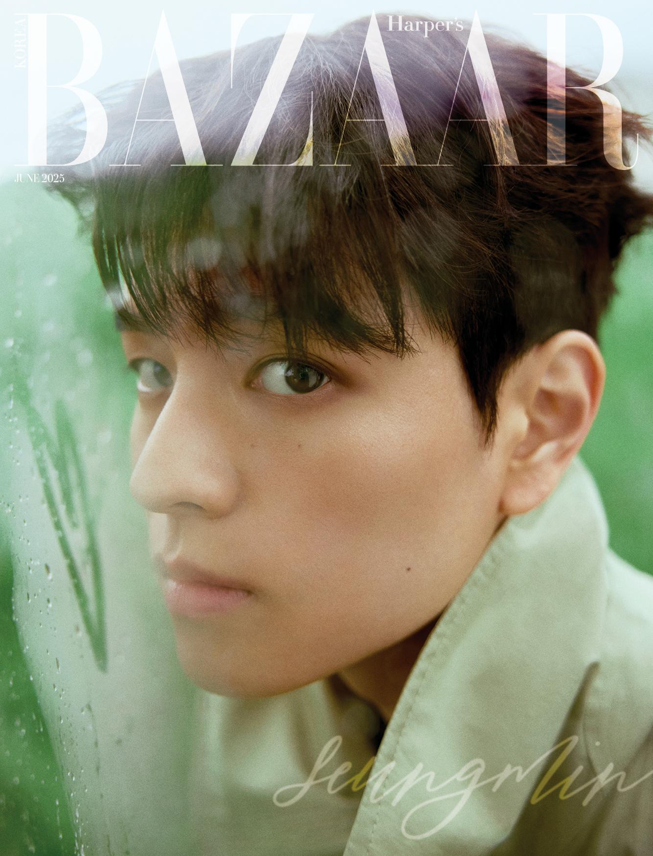 

HARPER S BAZAAR Корея 2025 Июнь Stray Kids Seungmin+ Почтовая открытка, Jung Eun-Chae Cover A