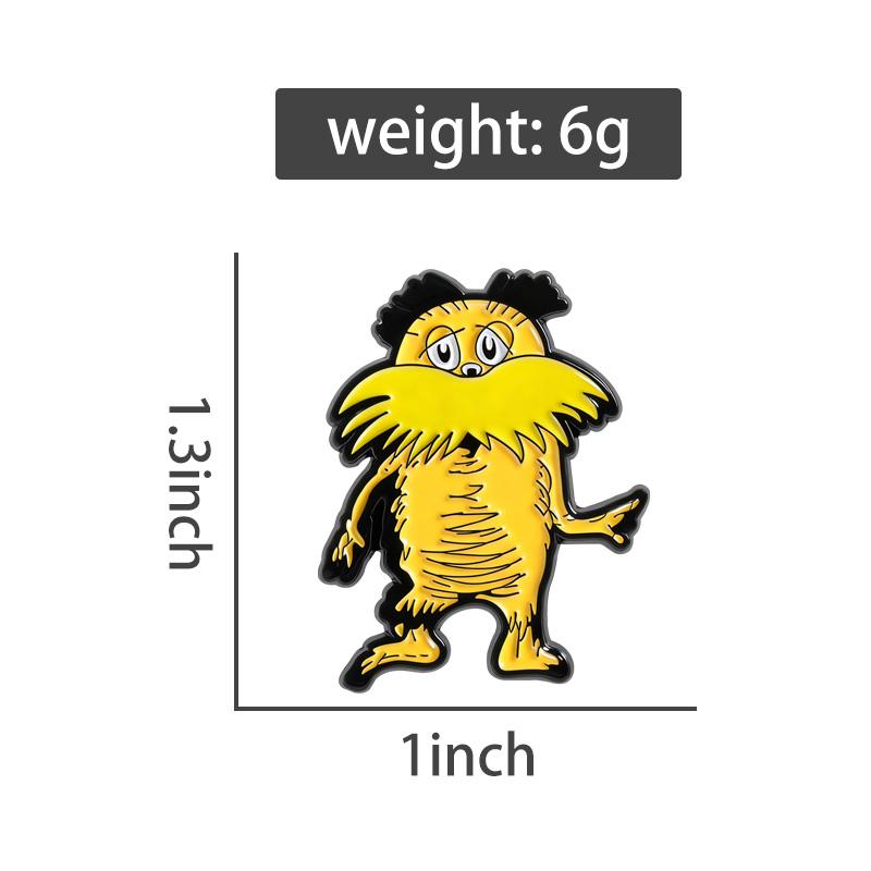 Picture Book Character Enamel Pins Children's Cartoon Brooches Lapel Badges Animal Jewelry Gift for Kids Reader Friends