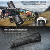 1080P Flashlight Camera Motorcycle Helmet Camera Bike Camera 120 Degrees  Wide Angle Lens 5 Light Modes IPX6 Waterproof