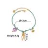 Atoztide Shell Starfish Conch Cherry Charm Bracelet for Women Girls Stainless Steel Gold Color Bead Chain Bracelet Jewelry Gift
