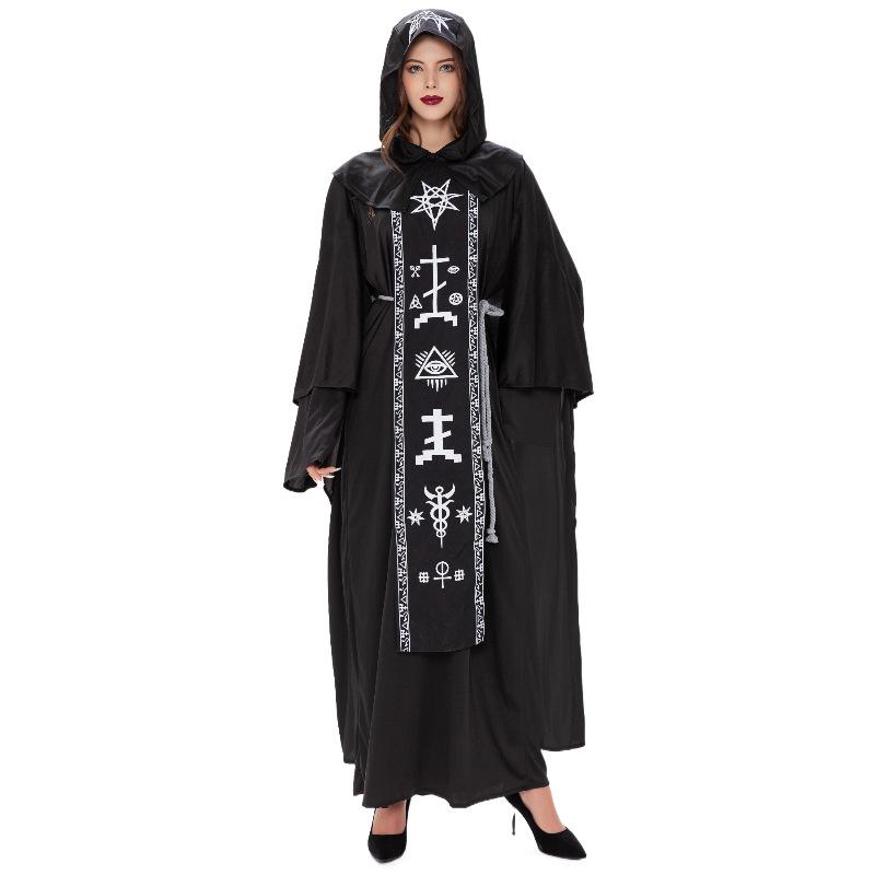 Unisex Zauberer- & Hexenkostüm Robe - Halloween Zauberer- & Vampir-Outfit