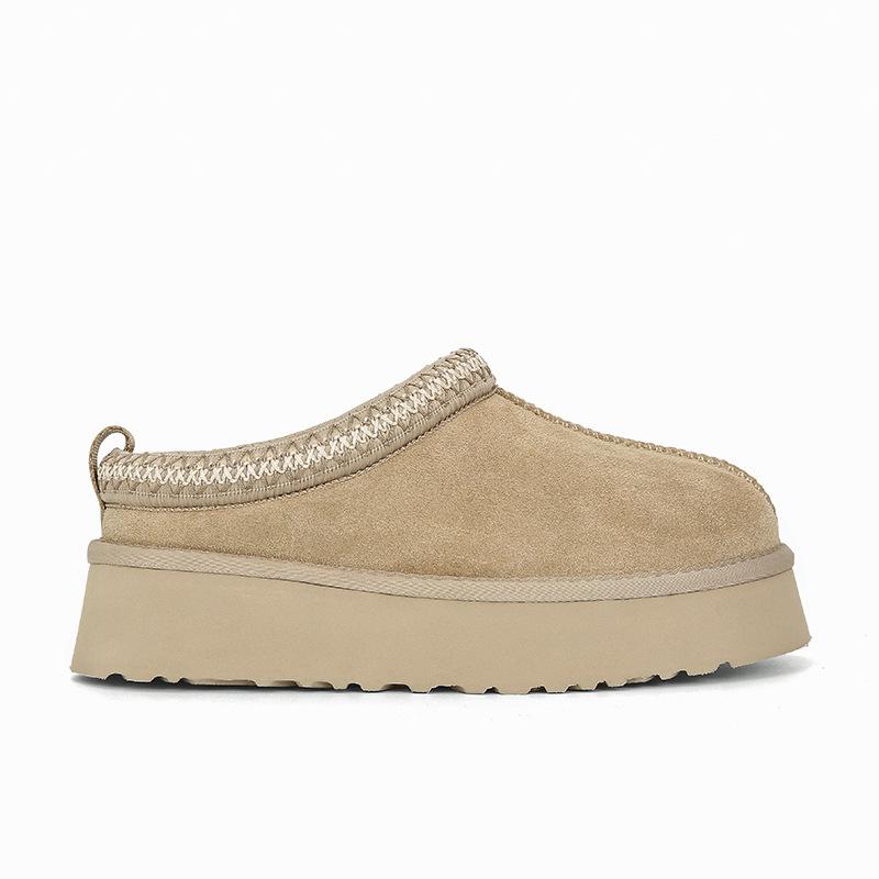 

XD3 кожаный вельвет утолщенные низкие хлопковые туфли пушистые толстоподошвенные теплые зимние ботинки женские 43 песочный