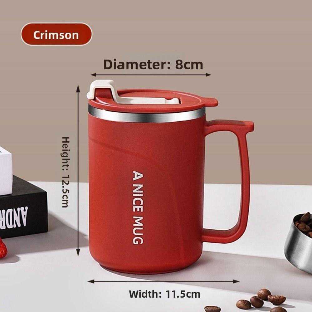 Stainless Steel Insulated Coffee Cup 500ml Thermos Cup Durable Milk Coffee Mug  Student