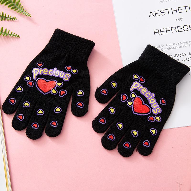 

Mei Adult gloves Halloween skull, touch screen gloves Outdoor riding warm autumn and winter knitted gloves One size рожевий