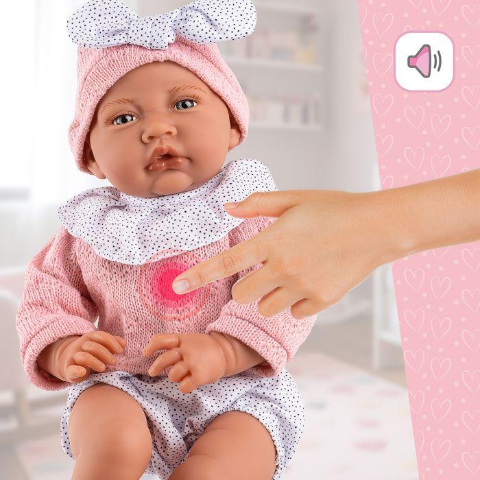 Poupée bébé interactive réaliste 41 cm avec sons - Kinderplay Lili (KP3512)